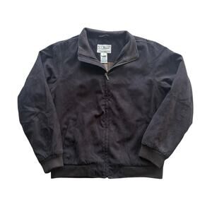 L.L. Bean Brown Zip Up Jacket Thinsulate Cotton Lined Size Medium